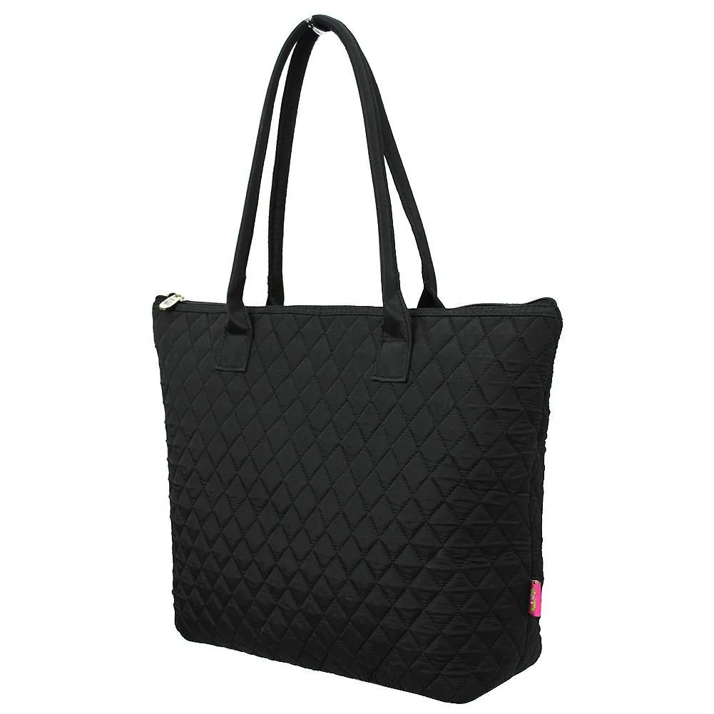 Solid Black NGIL Quilted Tote Bag