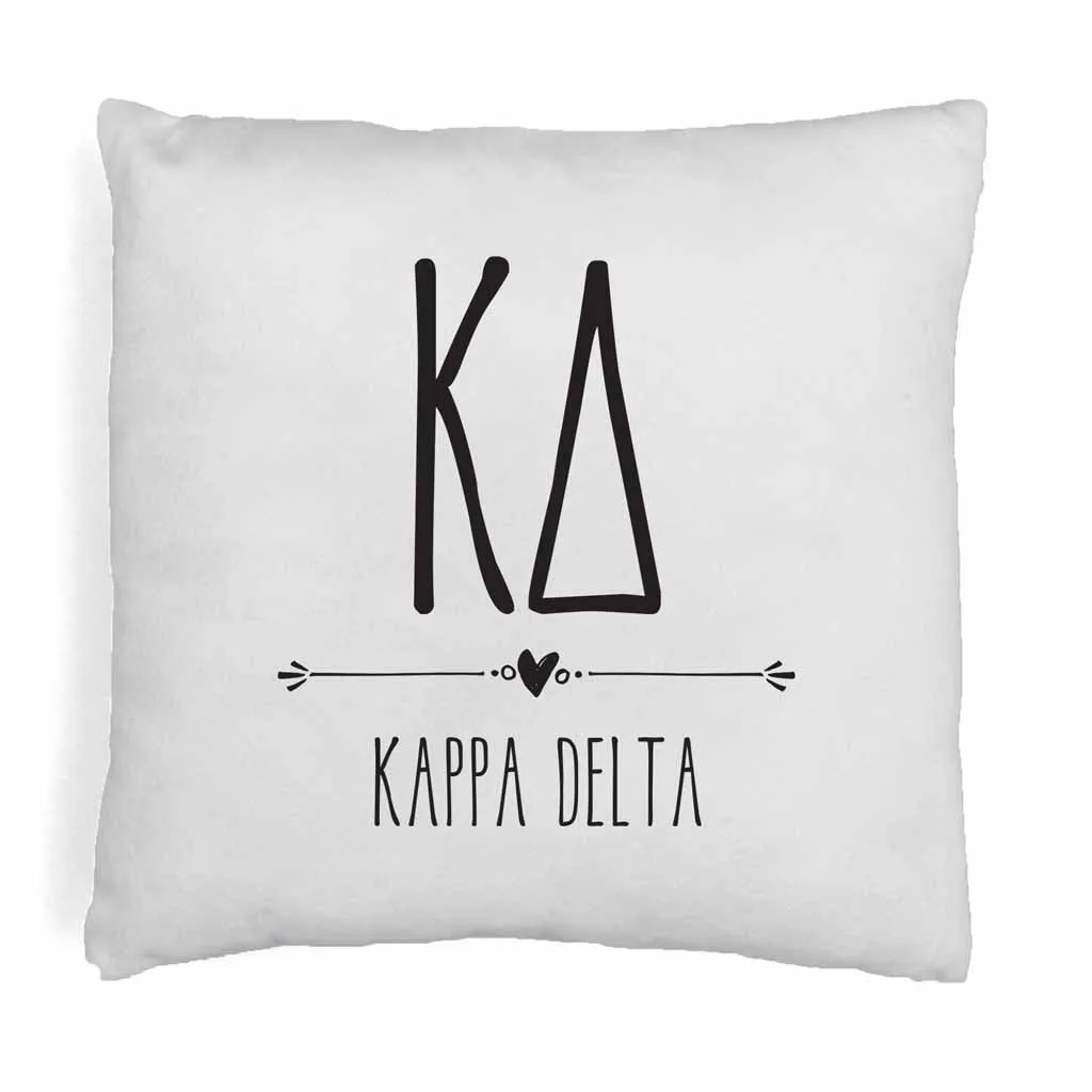 Sorority Pillow Cover - Greek Letters and Name Design