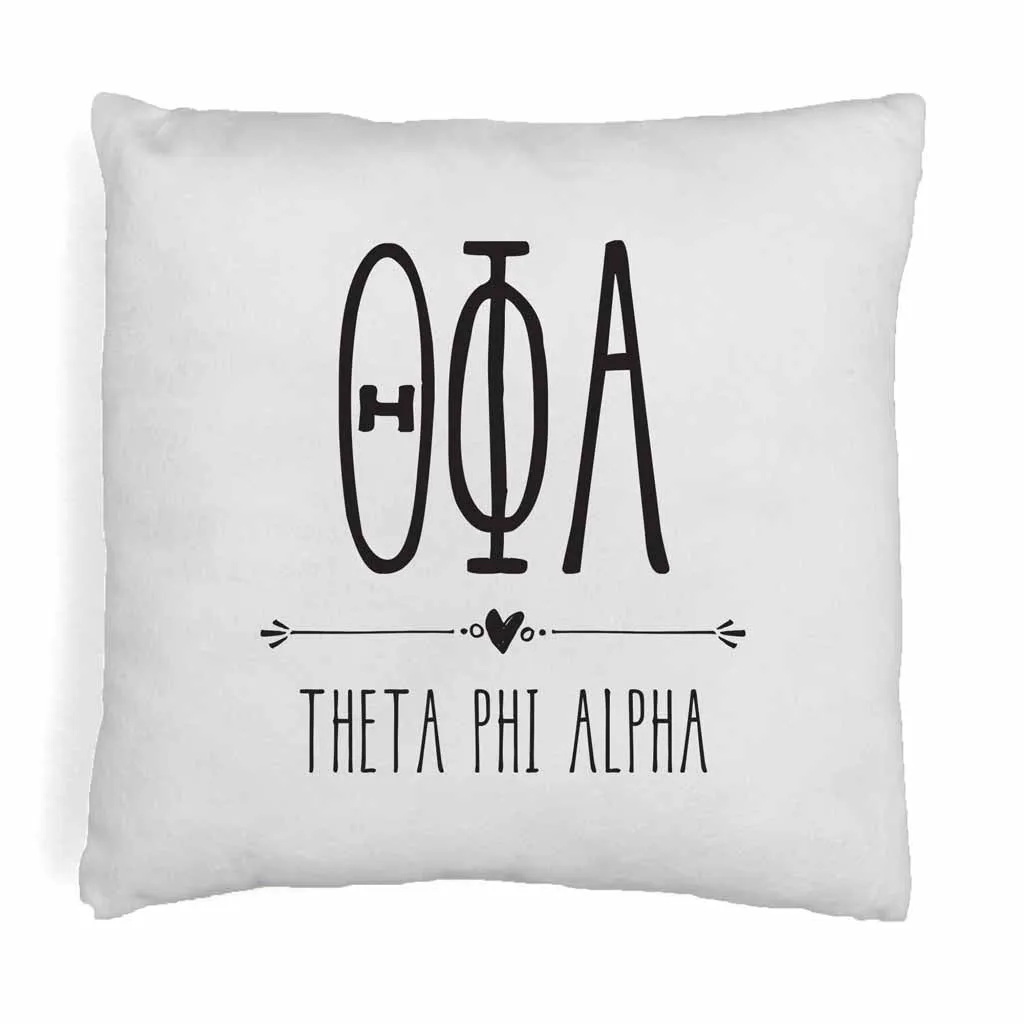 Sorority Pillow Cover - Greek Letters and Name Design