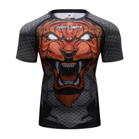 Tiger Compression 'My Jungle' Elite Short Sleeve Rashguard