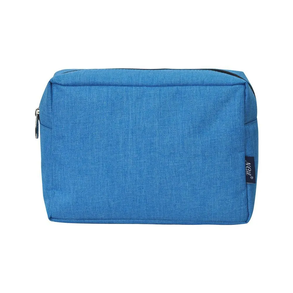 Turquoise Crosshatch NGIL Large Cosmetic Travel Pouch