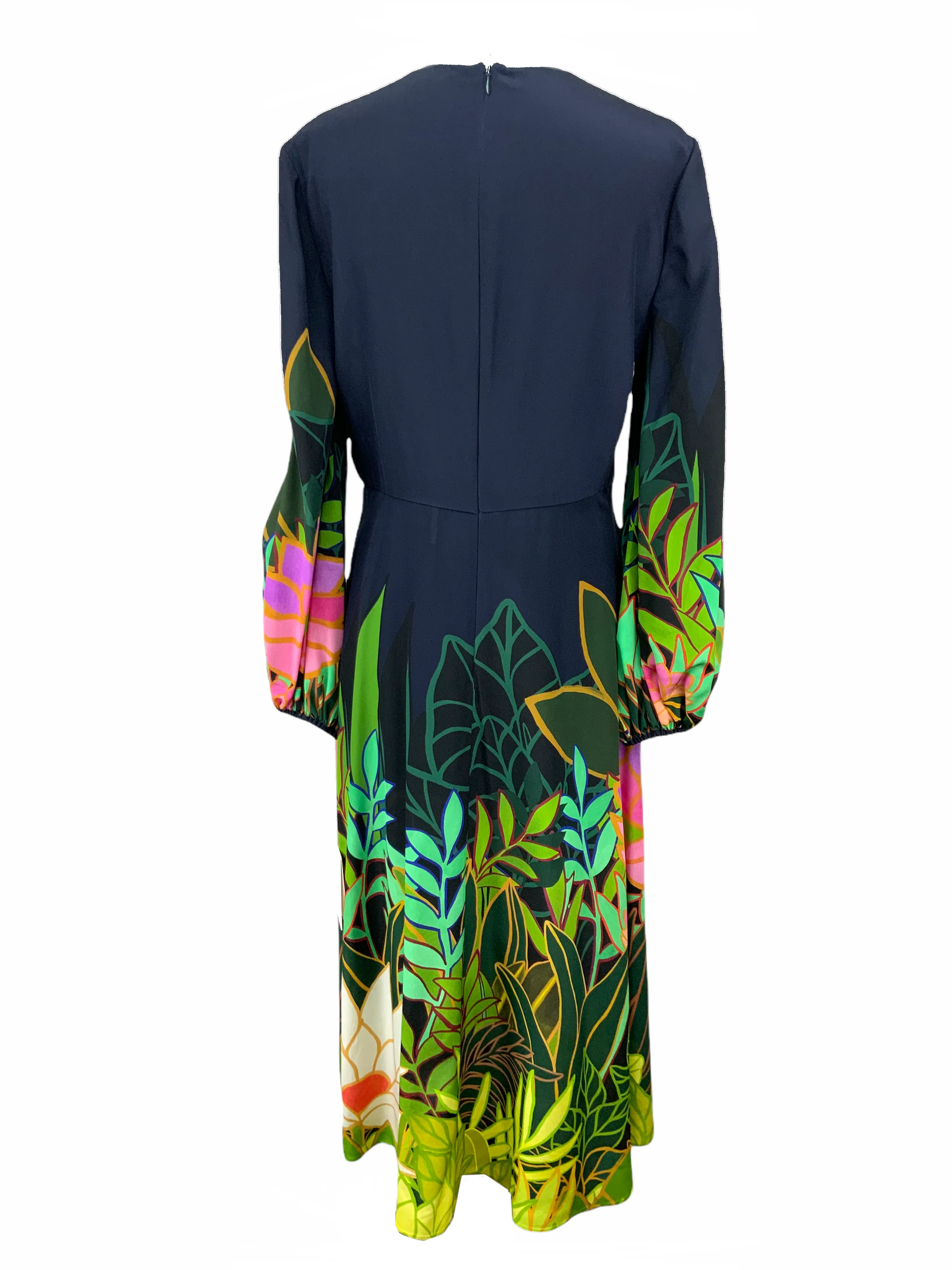 Luxurious Valentino Panther in the Jungle Printed Silk Dress - Size L