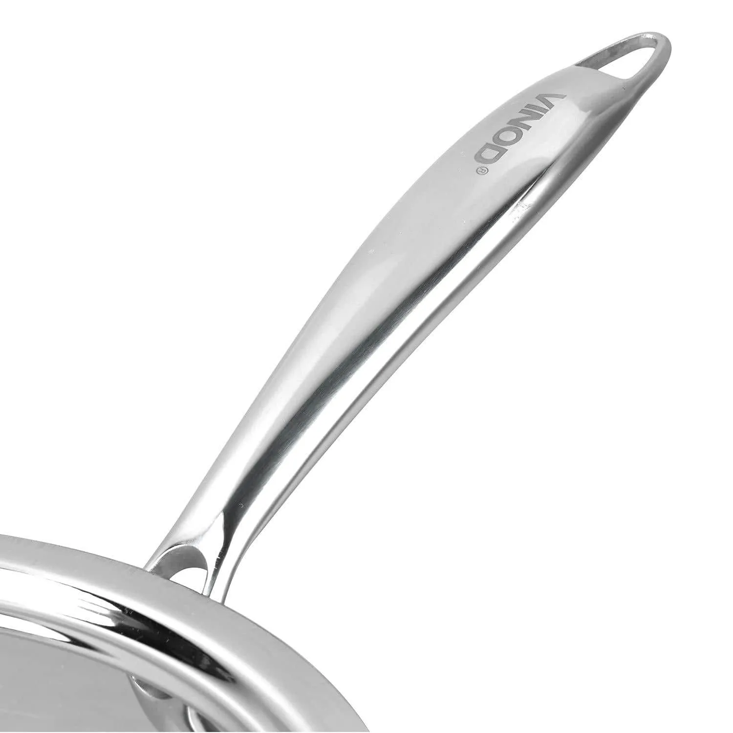 Vinod Platinum Triply Stainless Steel Deep Frypan with Lid