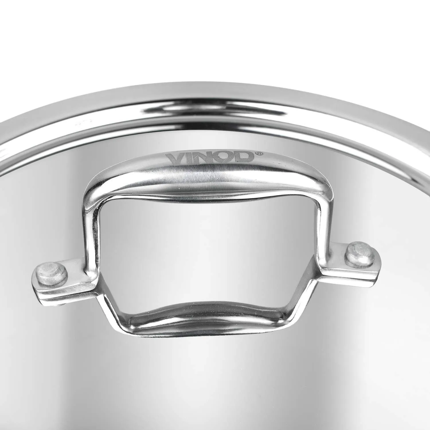 Vinod Platinum Triply Stainless Steel Deep Frypan with Lid