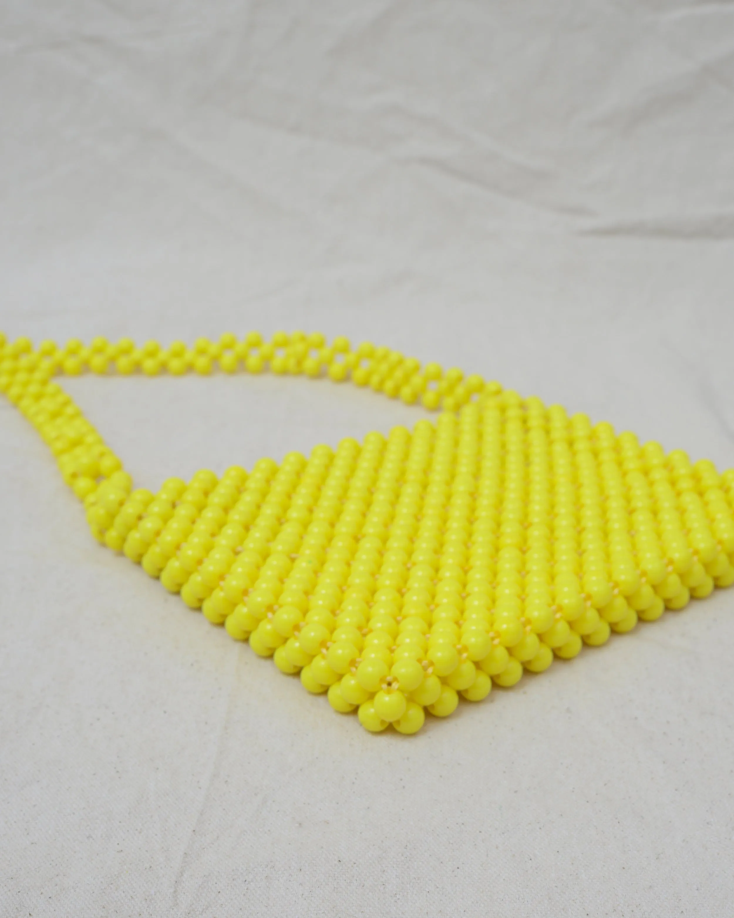 Vintage 1960 Yellow Beaded Bag