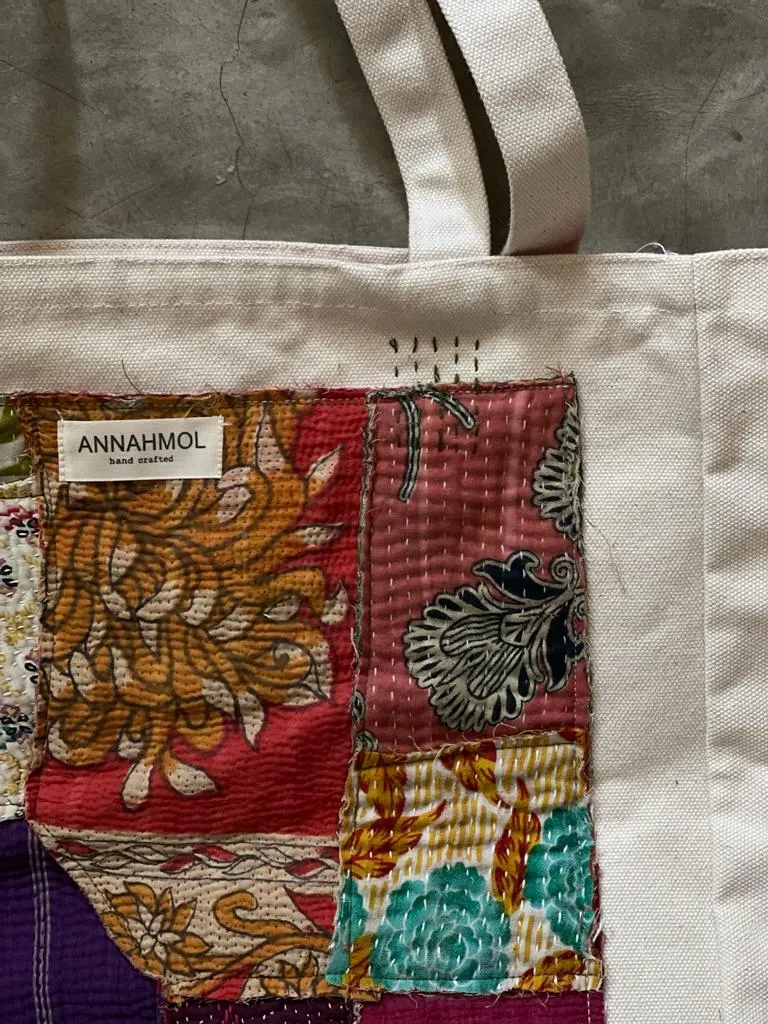 Vintage Kantha Patch Tote