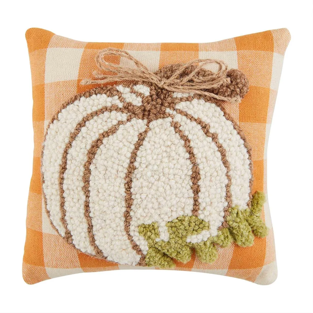 White Mini Hook Gather Pillow