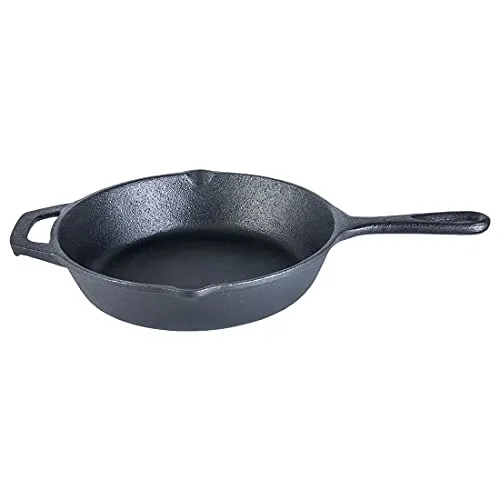 Wonderchef Forza Cast-Iron Fry Pan, Pre-Seasoned Cookware, Induction Friendly, 24cm, 3.8mm