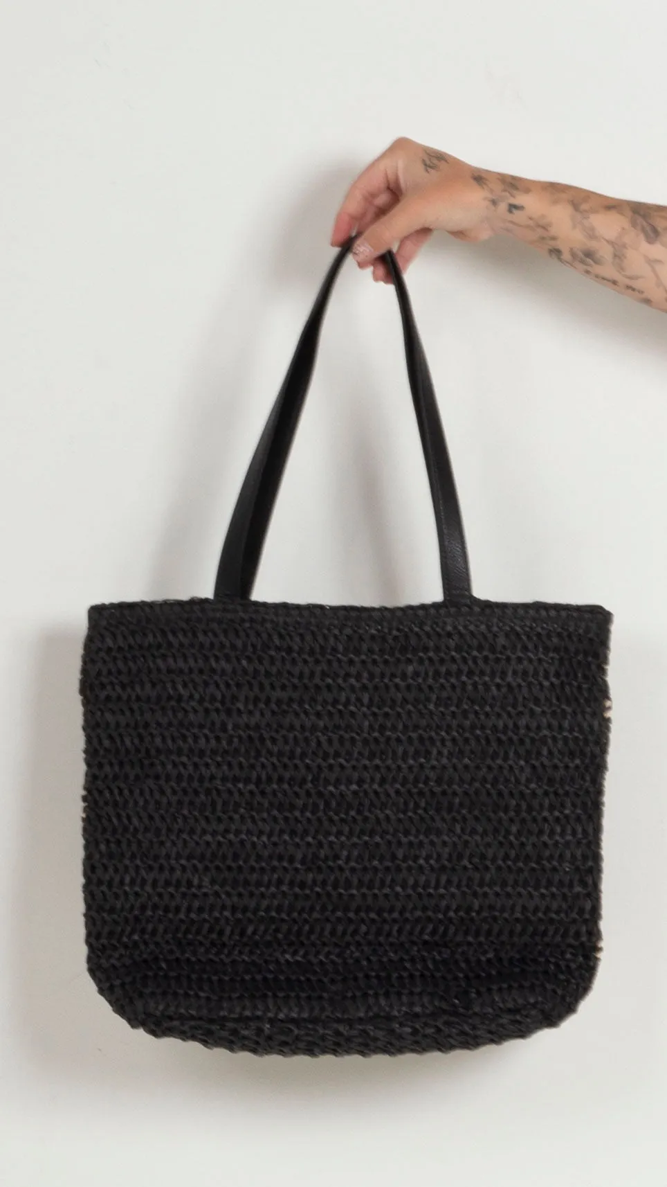 Woven Square Pattern Tote